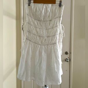 Beige Botany Islet Strapless Mini Dress